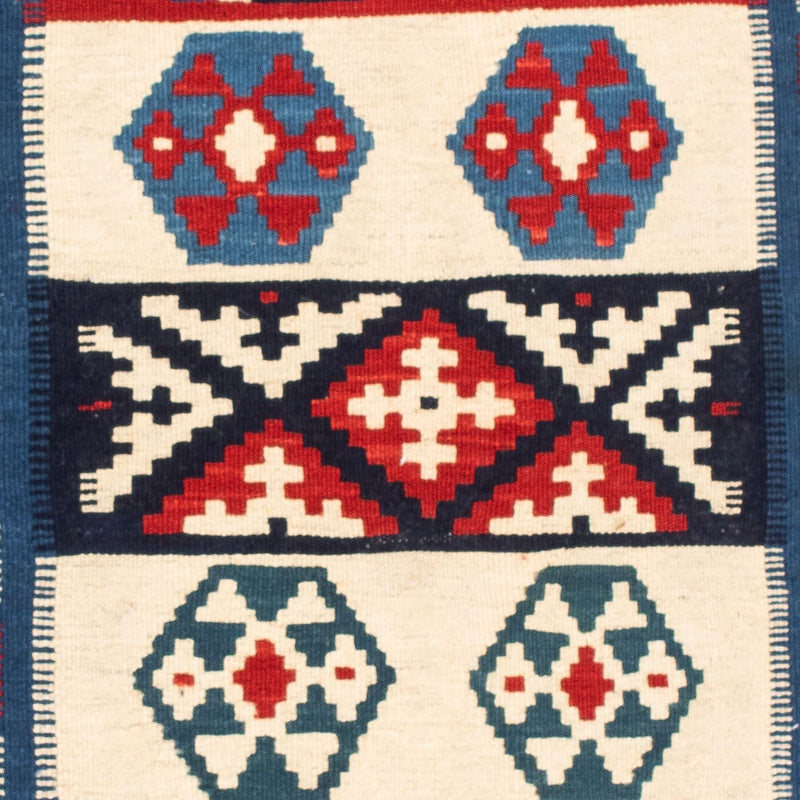 Kelim Fars Teppich 102x105cm - dunkelblau