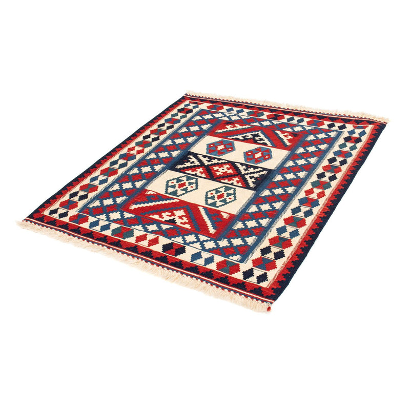 Kelim Fars Teppich 102x105cm - dunkelblau