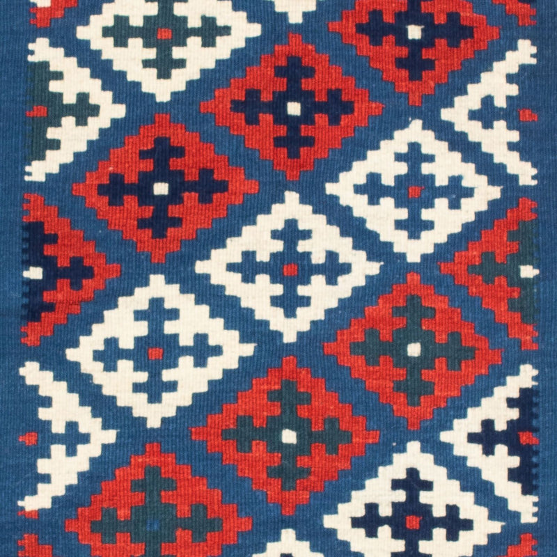 Kelim Fars Teppich 103x106cm - dunkelblau