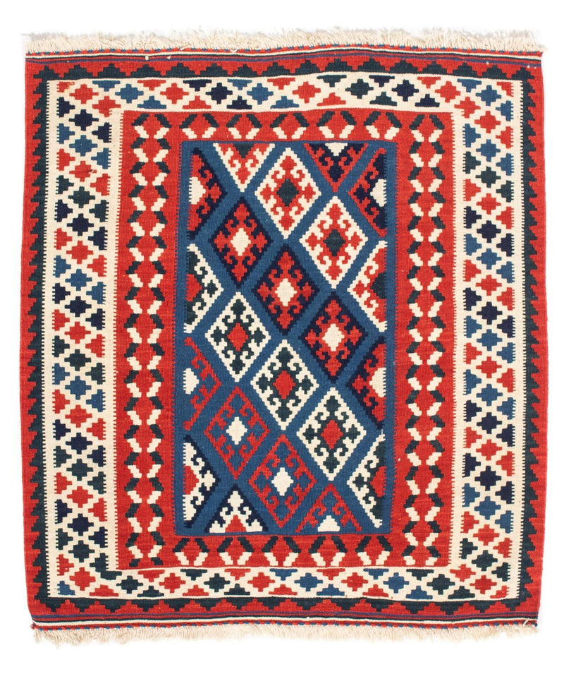 Kelim Fars Teppich 100x104cm - dunkelblau