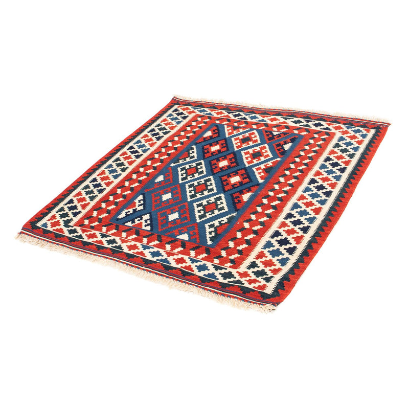 Kelim Fars Teppich 100x104cm - dunkelblau