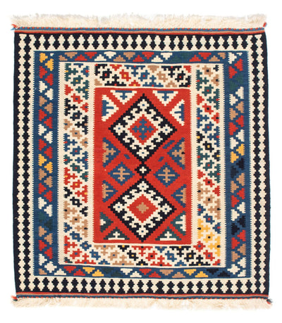 Kelim Fars Teppich 100x106cm - mehrfarbig