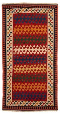 Kelim Fars Teppich 149x297cm - dunkelrot – product image