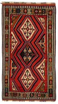 Kelim Fars Teppich 173x290cm - dunkelrot – product image