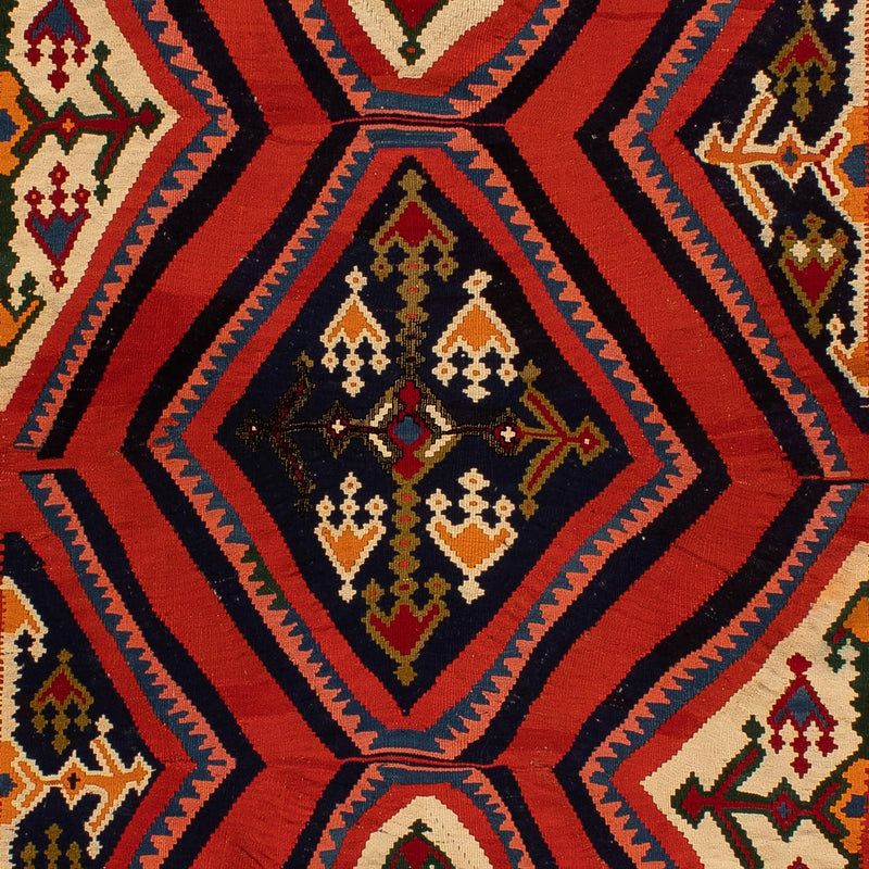 Kelim Fars Teppich 173x290cm - dunkelrot