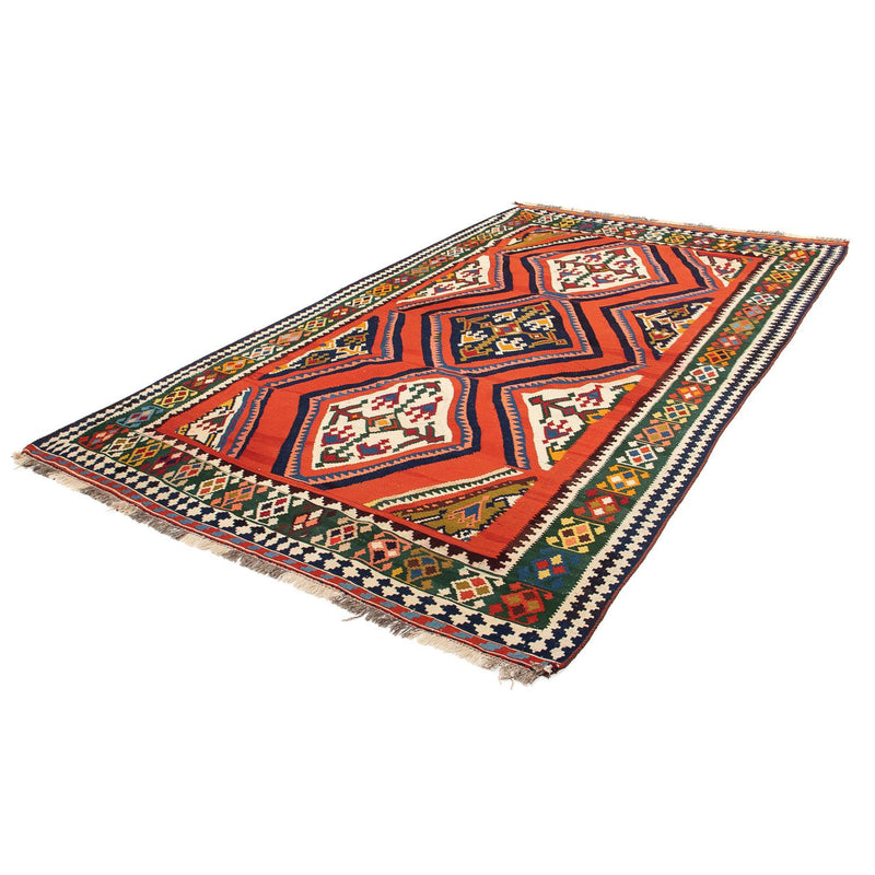 Kelim Fars Teppich 173x290cm - dunkelrot