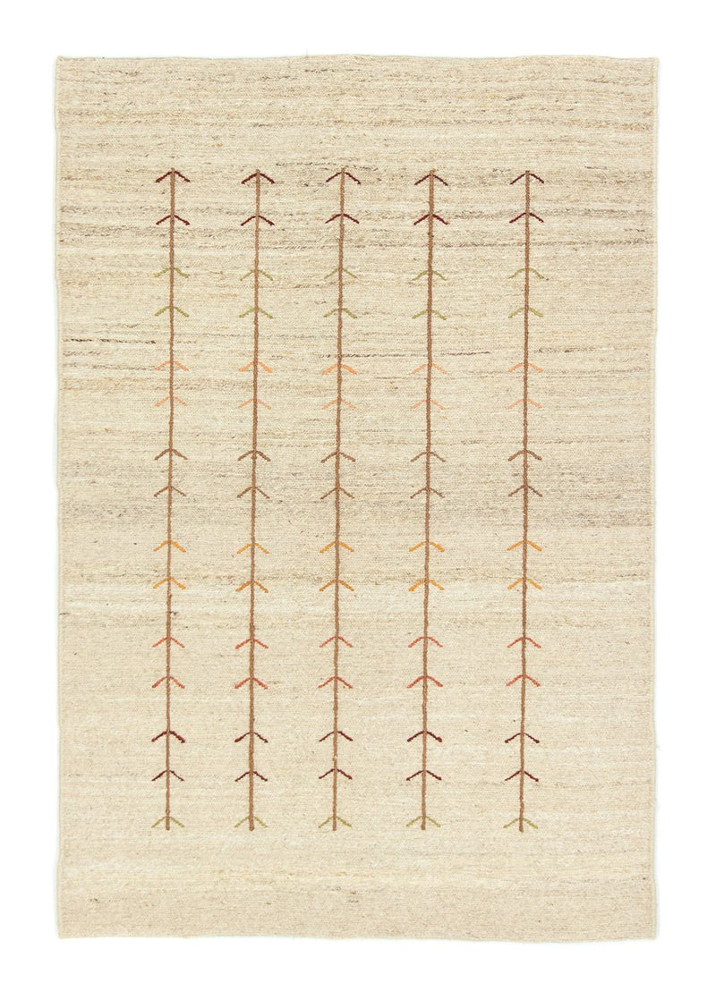 Gabbeh Persisch Teppich 101x145cm - Perserteppich Wollteppich - beige