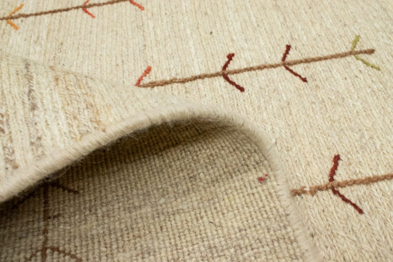 Gabbeh Persisch Teppich 101x145cm - Perserteppich Wollteppich - beige