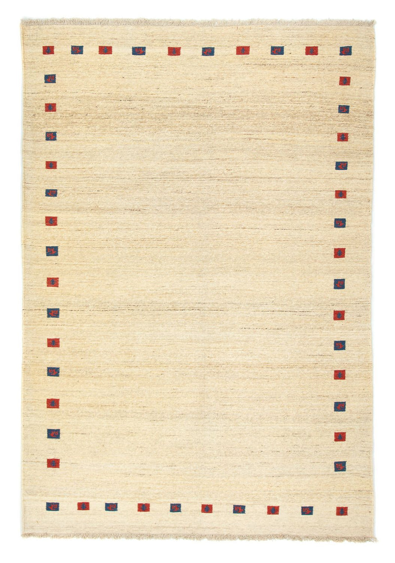Gabbeh Persisch Teppich 170x252cm - Perserteppich Wollteppich - beige