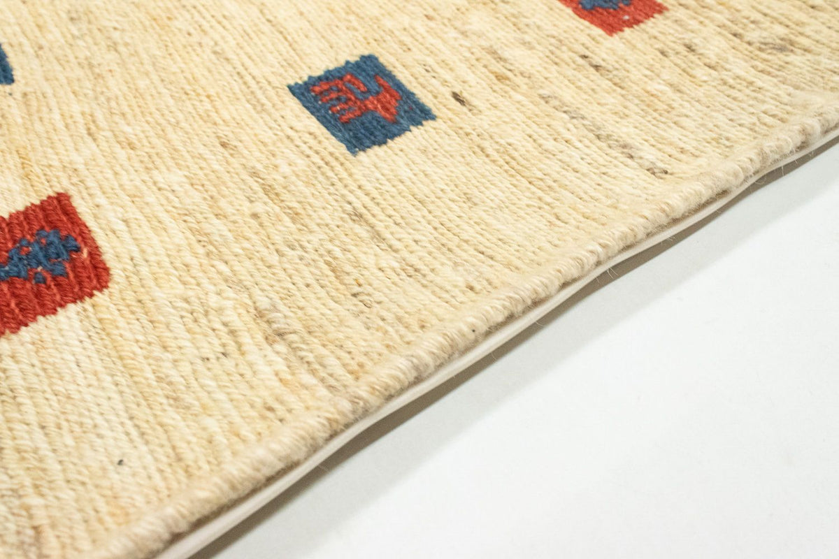 Gabbeh Persisch Teppich 170x252cm - Perserteppich Wollteppich - beige