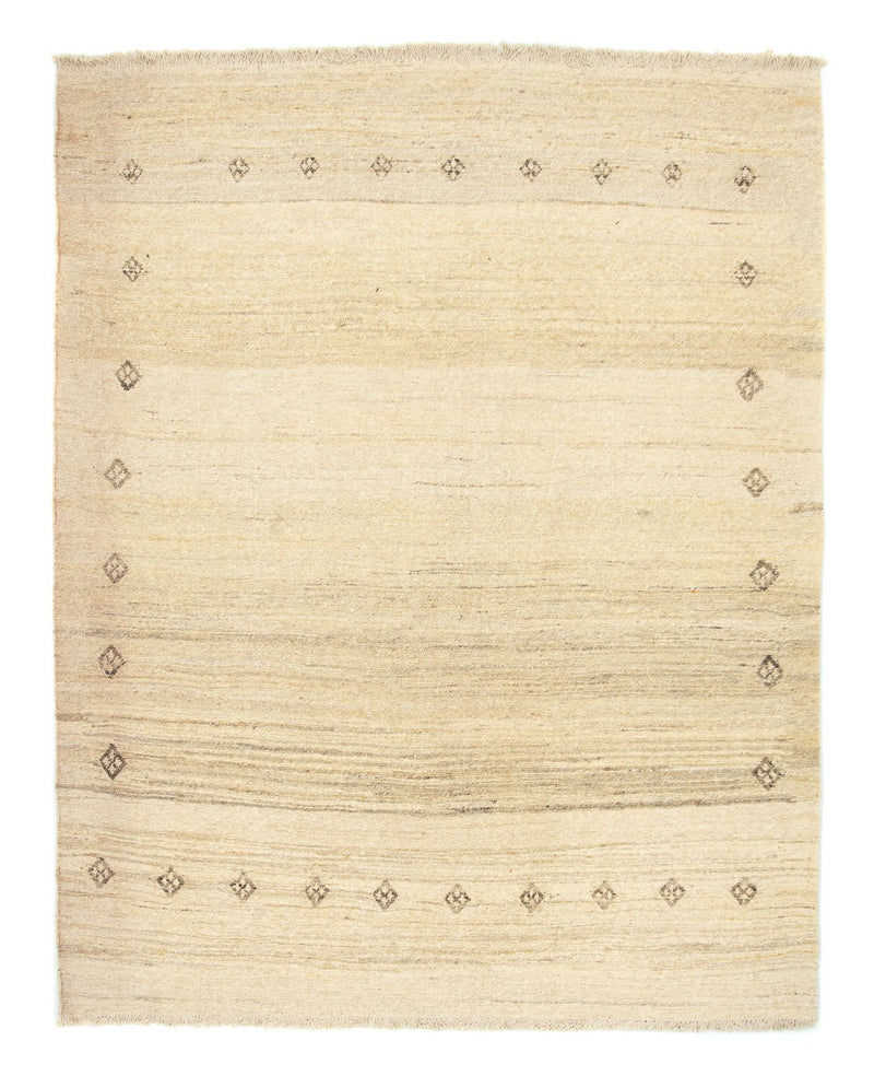 Gabbeh Persisch Teppich 163x202cm - Perserteppich Wollteppich - beige