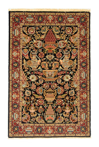 Ghom Teppich 99x148cm - Perserteppich - schwarz – product image