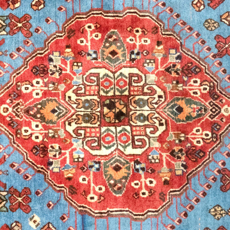 Abadeh Teppich 158x203cm - Perserteppich - hellblau