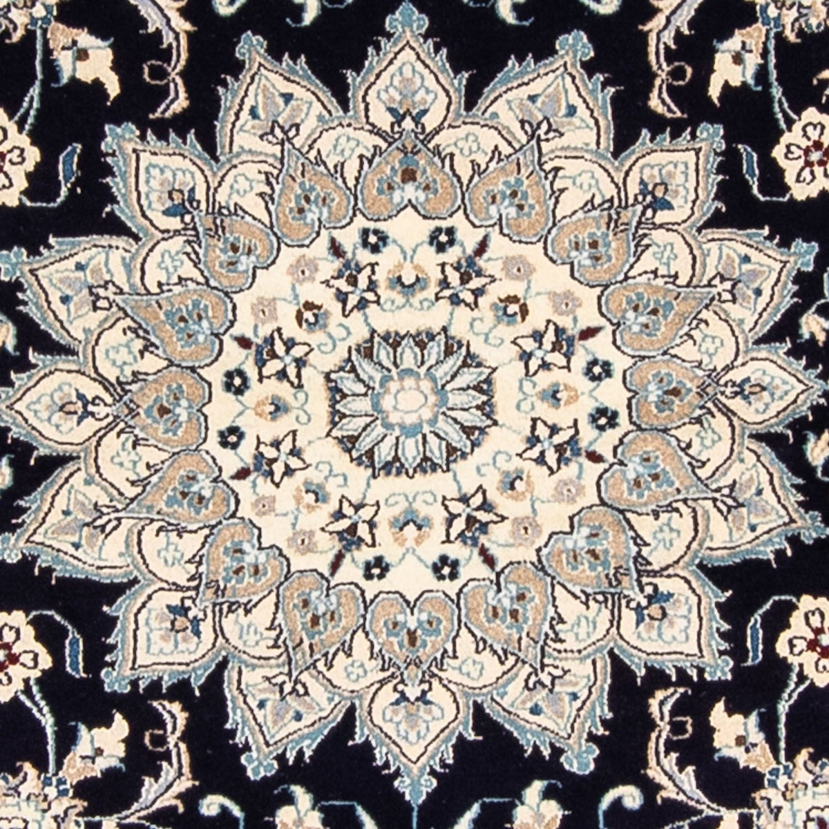 Nain Teppich 250x250cm - Perserteppich - dunkelblau