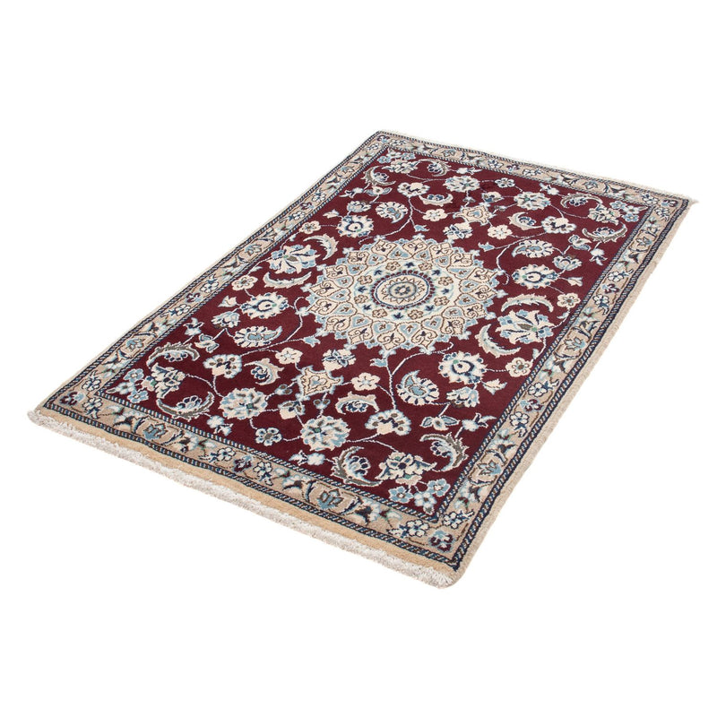 Nain Teppich 88x135cm - Perserteppich - dunkelrot