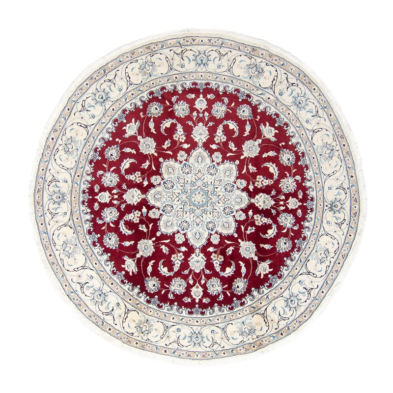 Nain Teppich 245x245cm - Perserteppich - dunkelrot
