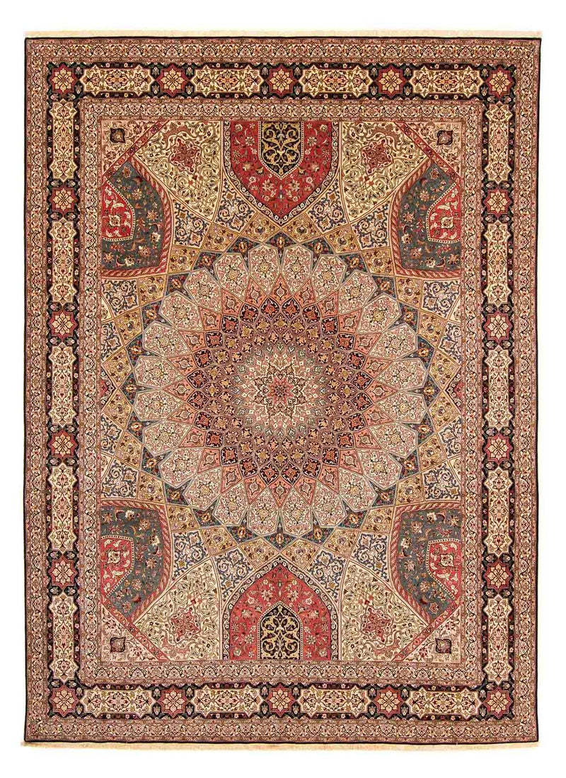 Täbriz - 50 Raj Teppich 298x398cm - Perserteppich - mehrfarbig