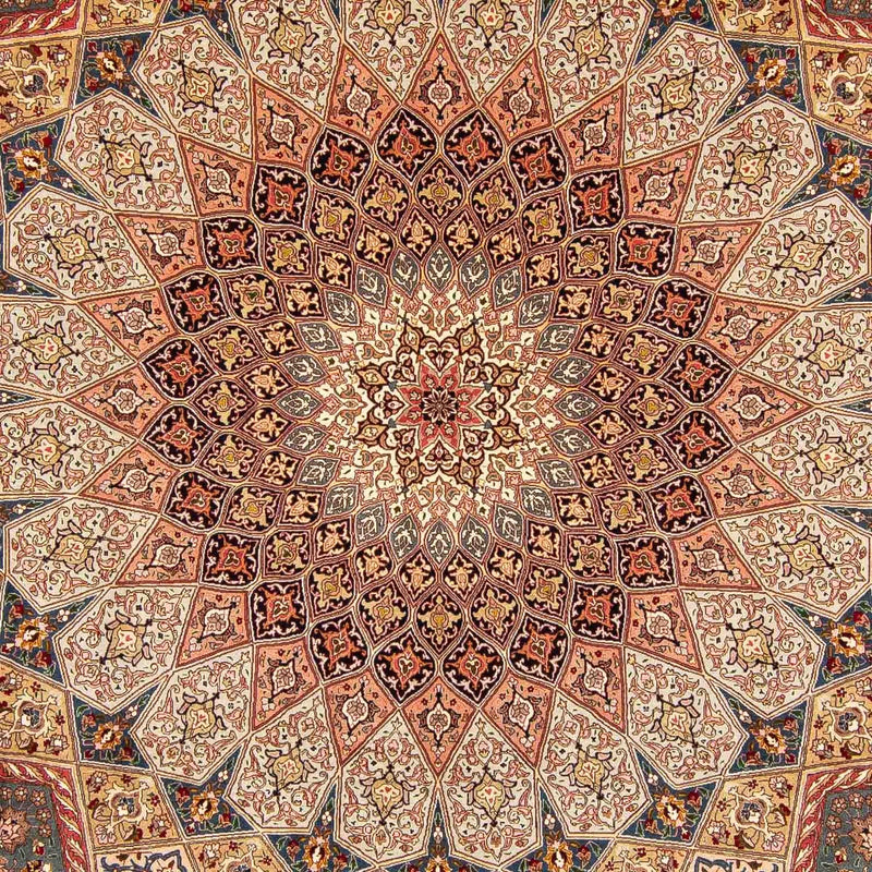Täbriz - 50 Raj Teppich 298x398cm - Perserteppich - mehrfarbig