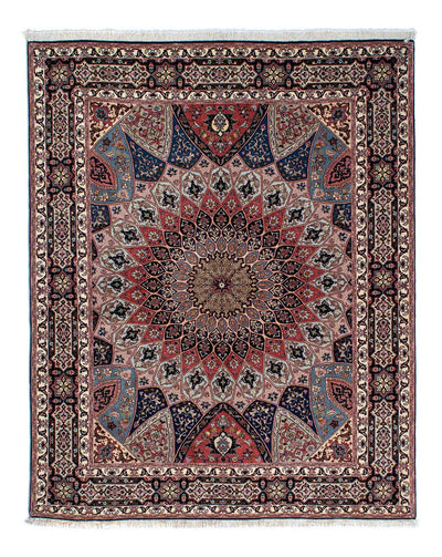 Täbriz - 50 Raj Teppich 156x190cm - Perserteppich - hellbraun