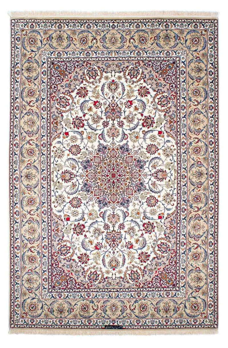 Isfahan Teppich 158x237cm - Perserteppich - beige