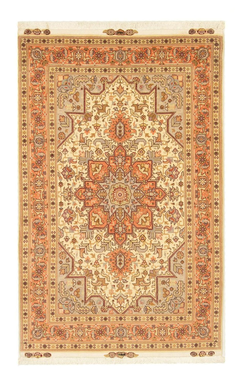 Täbriz - 50 Raj Teppich 102x160cm - Perserteppich - beige