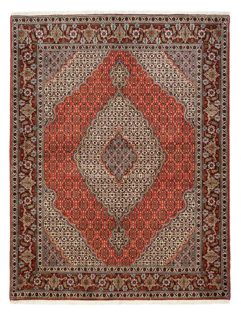 Täbriz Teppich 150x200cm - Perserteppich - dunkelrot