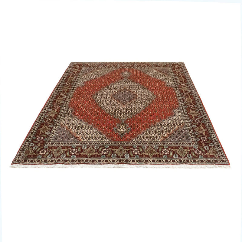 Täbriz Teppich 150x200cm - Perserteppich - dunkelrot