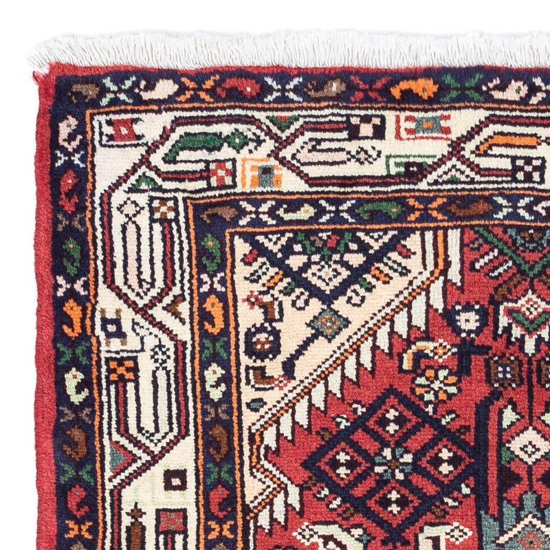 Hamadan Teppich 80x125cm - Perserteppich - hellrot