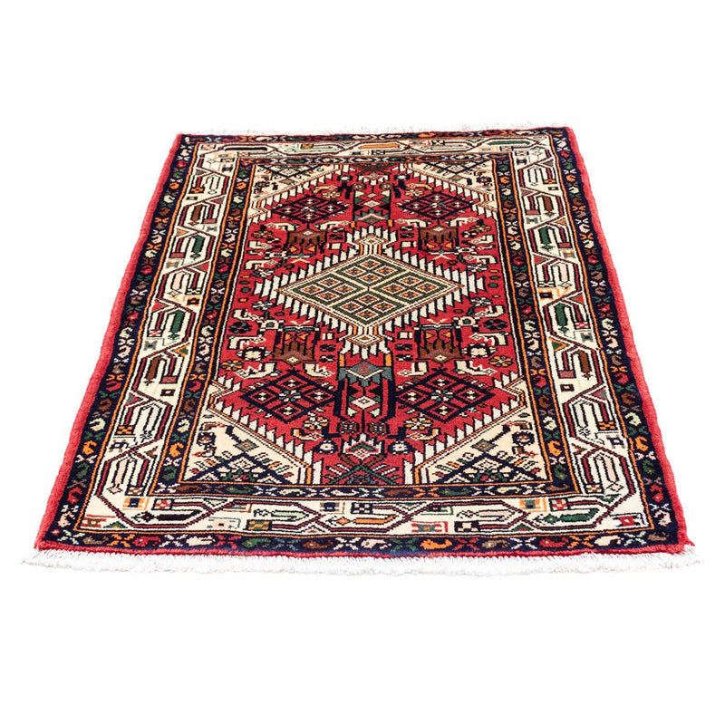 Hamadan Teppich 80x125cm - Perserteppich - hellrot