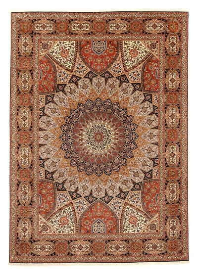 Täbriz - 50 Raj Teppich 253x351cm - Perserteppich - mehrfarbig