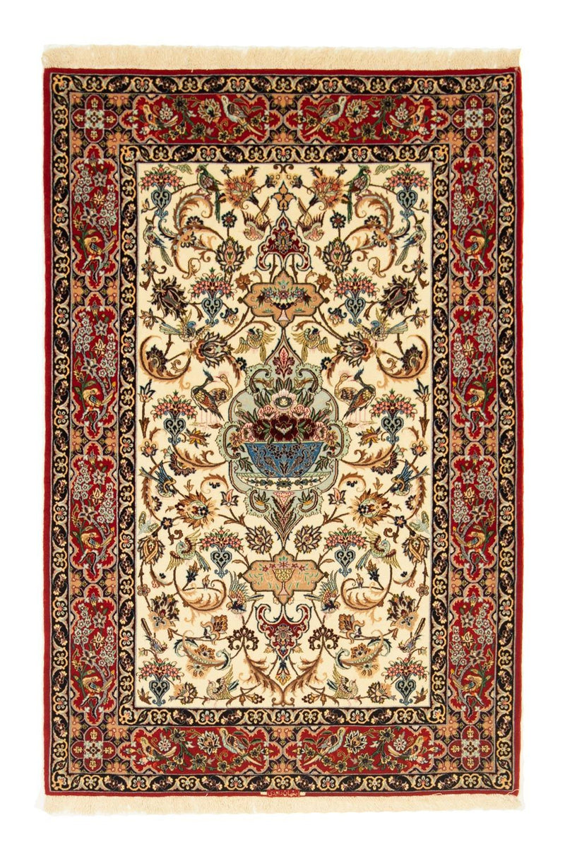 Isfahan Teppich 110x168cm - Perserteppich - beige