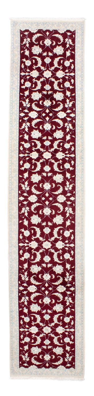 Perserteppich - Nain 84 x 398 cm - dunkelrot