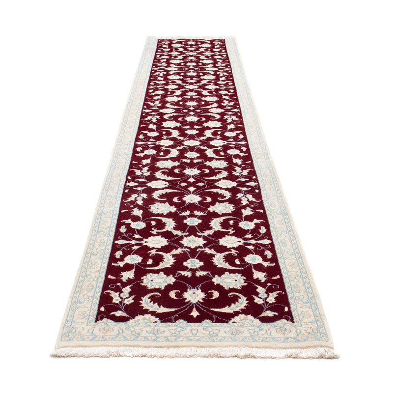 Perserteppich - Nain 84 x 398 cm - dunkelrot