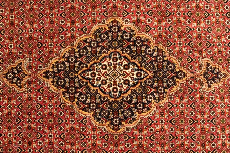 Täbriz - 50 Raj Teppich 103x153cm - Perserteppich - rot