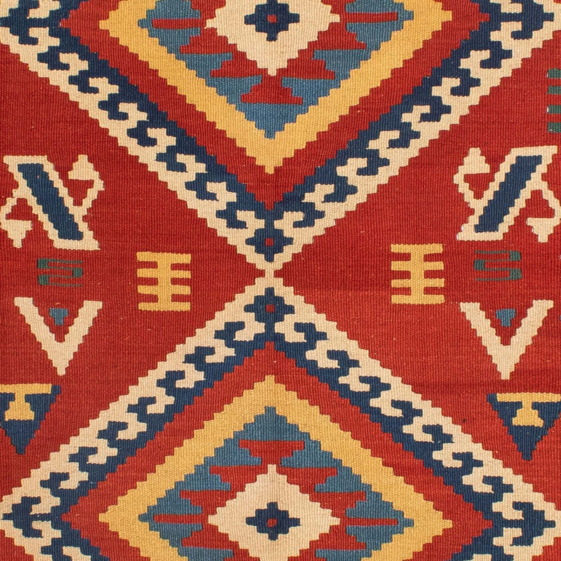 Kelim Teppich - Oriental 160 x 217 cm - dunkelrot