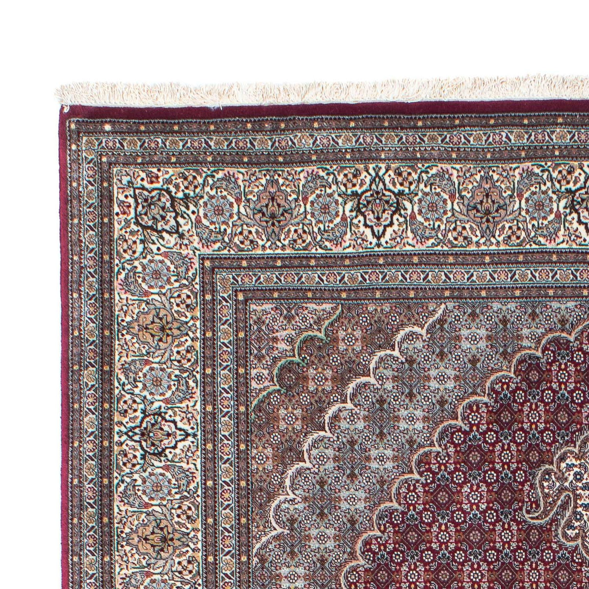 Täbriz Teppich 152x210cm - Perserteppich - dunkelrot