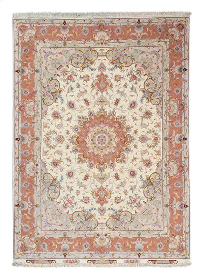 Täbriz - 50 Raj Teppich 152x205cm - Perserteppich - beige