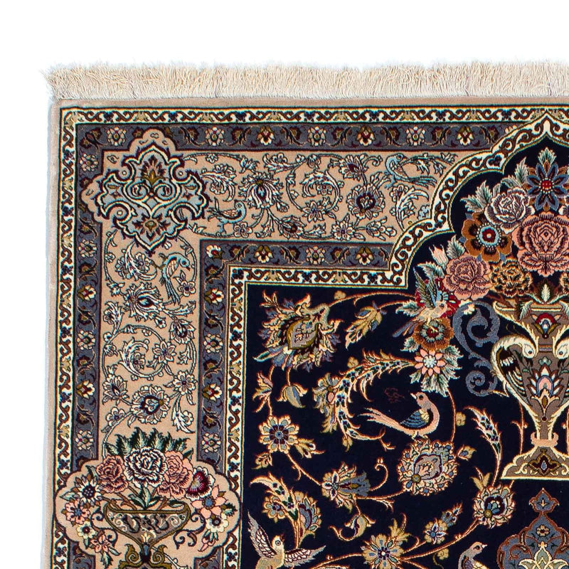 Isfahan Teppich 160x235cm - Perserteppich - dunkelblau