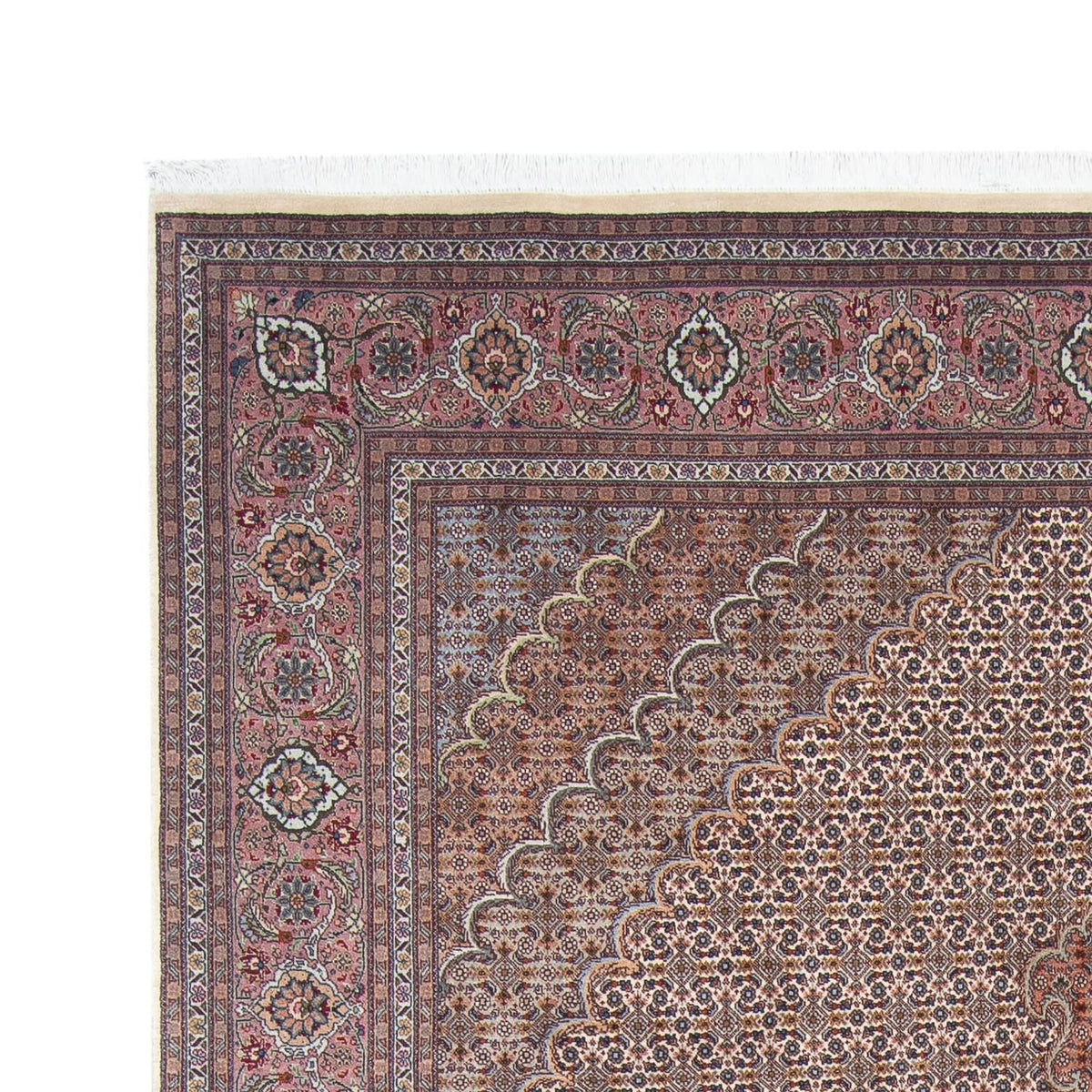 Täbriz Teppich 197x307cm - Perserteppich - hellbraun