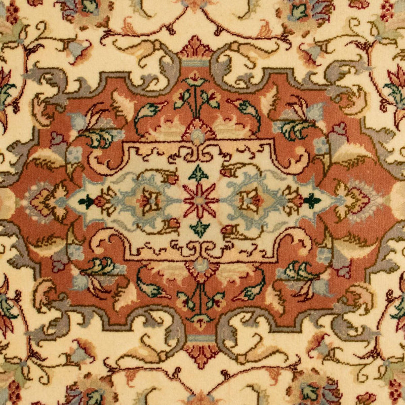 Täbriz - 50 Raj Teppich 100x150cm - Perserteppich - beige