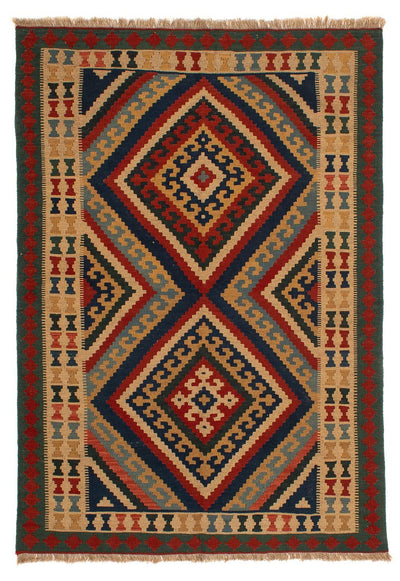 Kelim Fars Teppich 150x213cm - mehrfarbig