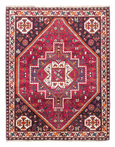 Ghashghai Teppich 118x153cm - Perserteppich - dunkelrot
