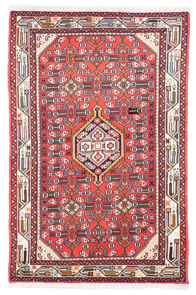 Hosseinabad Teppich 102x148cm - Perserteppich - rot