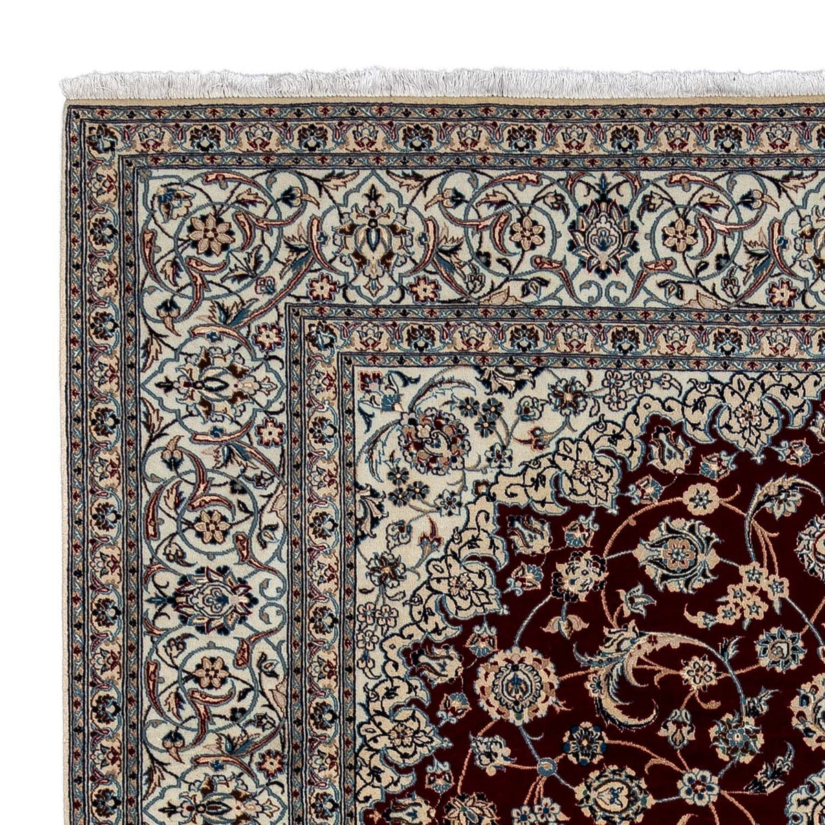 Nain - 9La Teppich 250x371cm - Perserteppich - dunkelrot