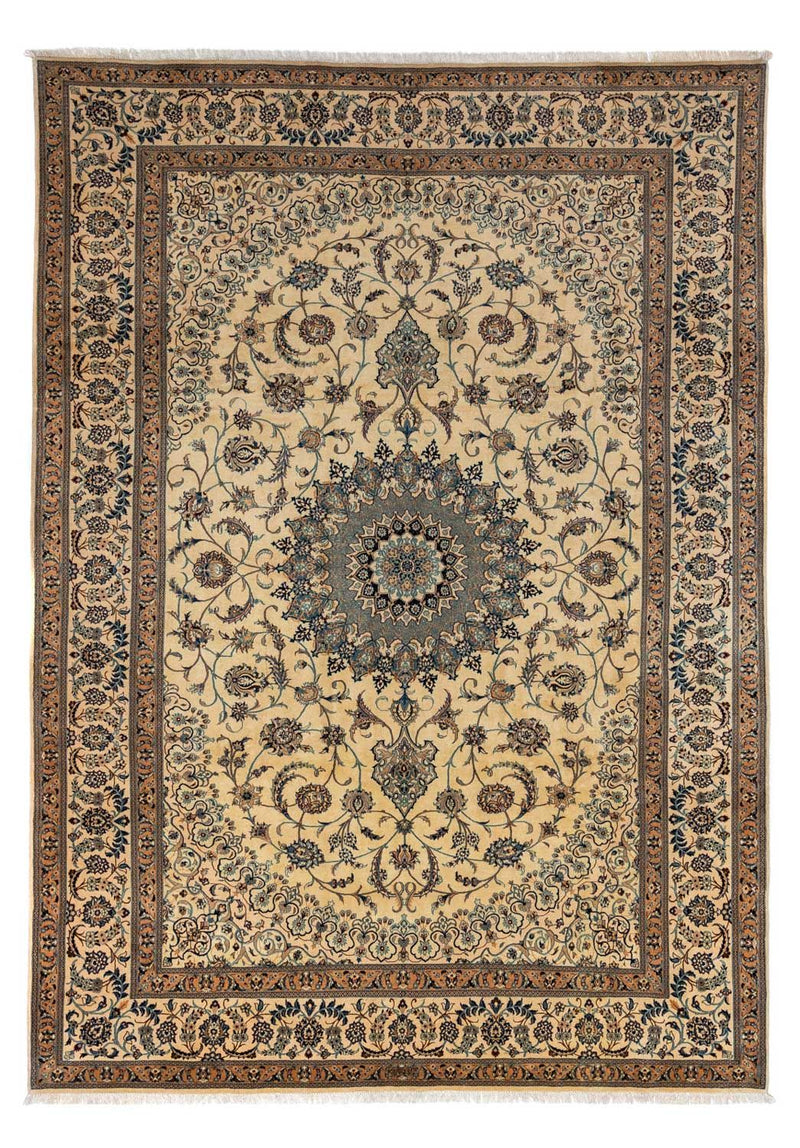 Nain - 6La Teppich 250x356cm - Perserteppich - dunkelbeige