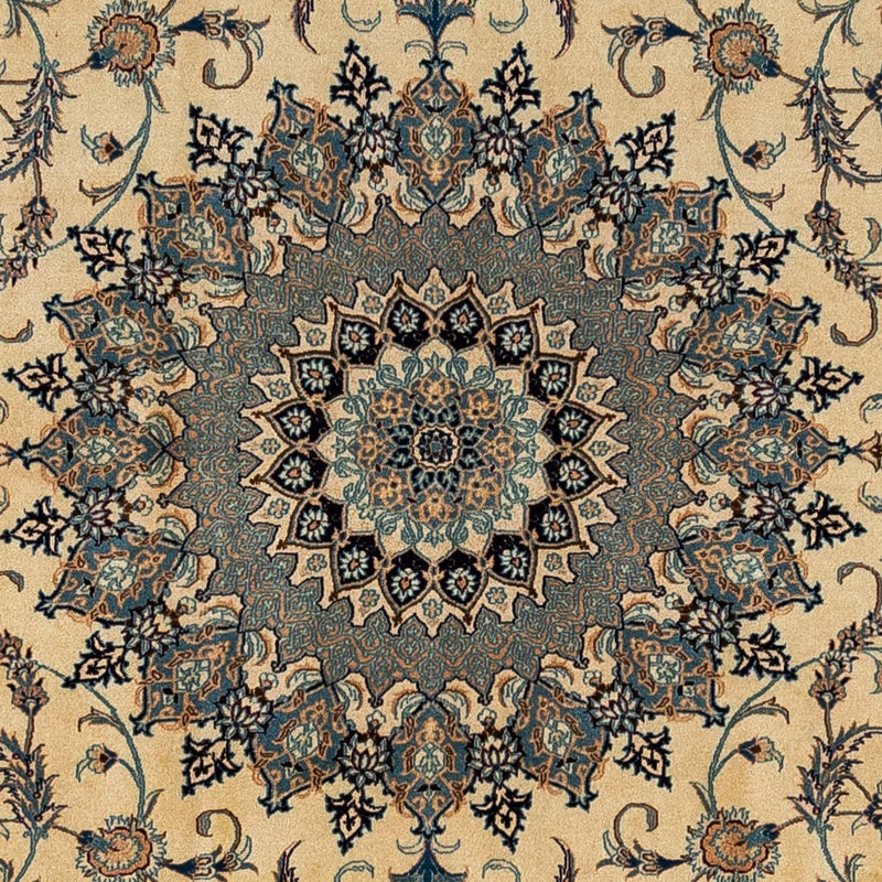Nain - 6La Teppich 250x356cm - Perserteppich - dunkelbeige
