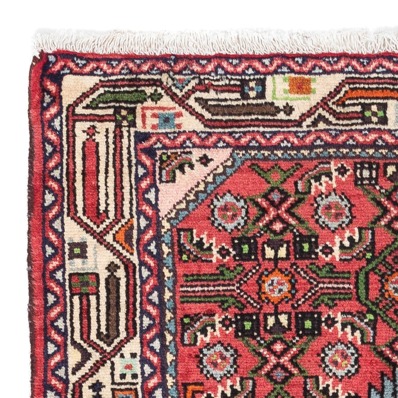 Hamadan Teppich 79x118cm - Perserteppich - rot