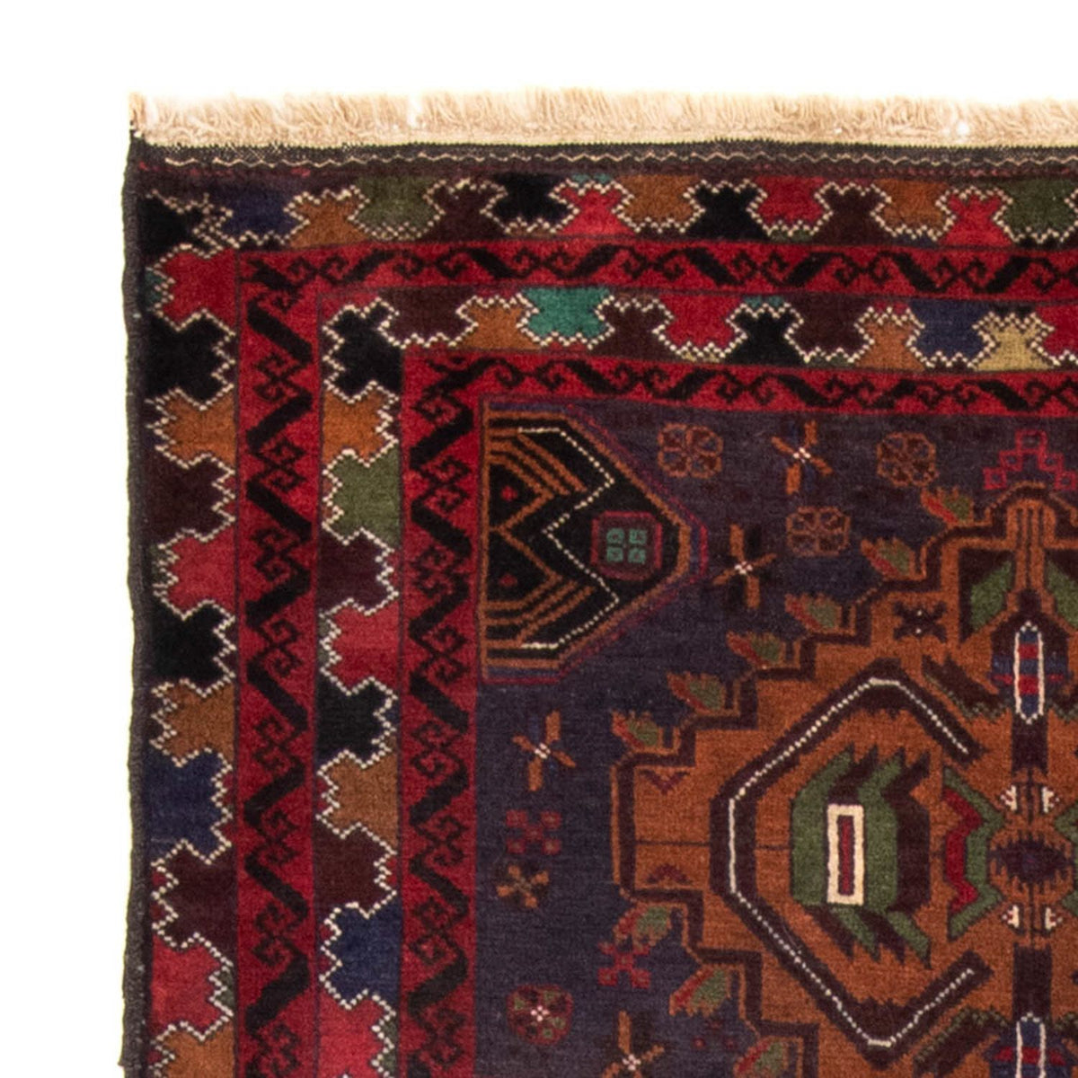 Belutsch Teppich 111x196cm - Orientteppich - dunkelblau
