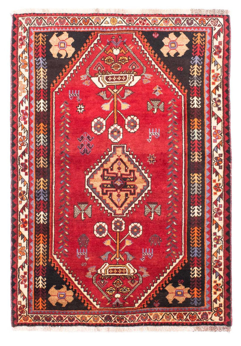 Shiraz Teppich 112x166cm - Perserteppich - dunkelrot