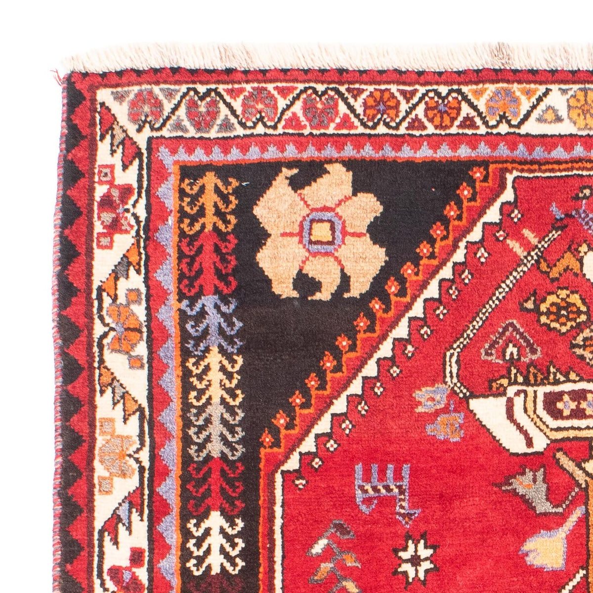 Shiraz Teppich 112x166cm - Perserteppich - dunkelrot